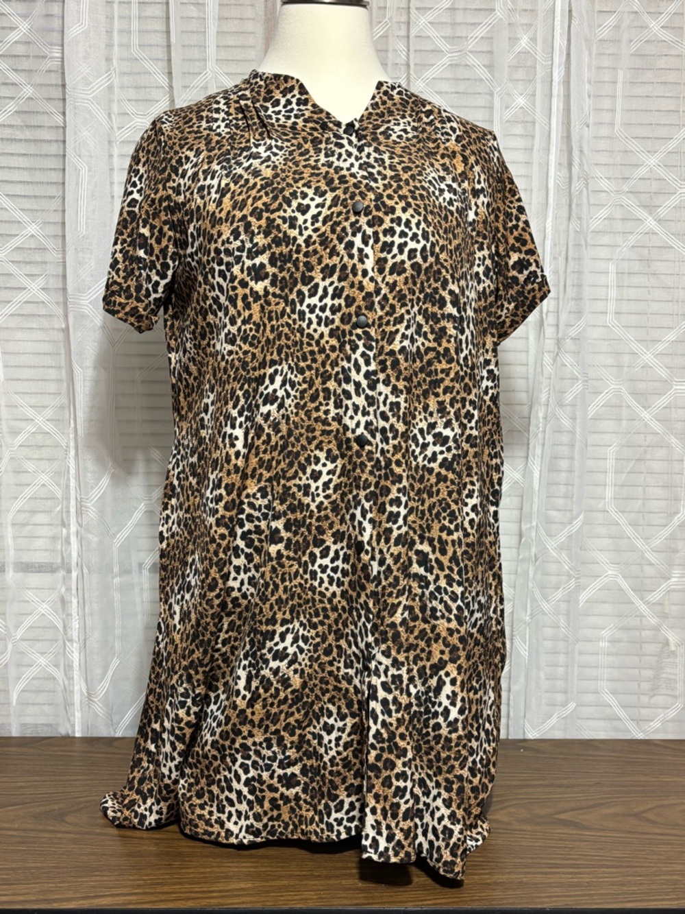 YOZLY  NWT 2X housedress Duster,nightgown.Snaps down front Short sleeve 40L27p2p